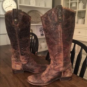 Frye distressed boots